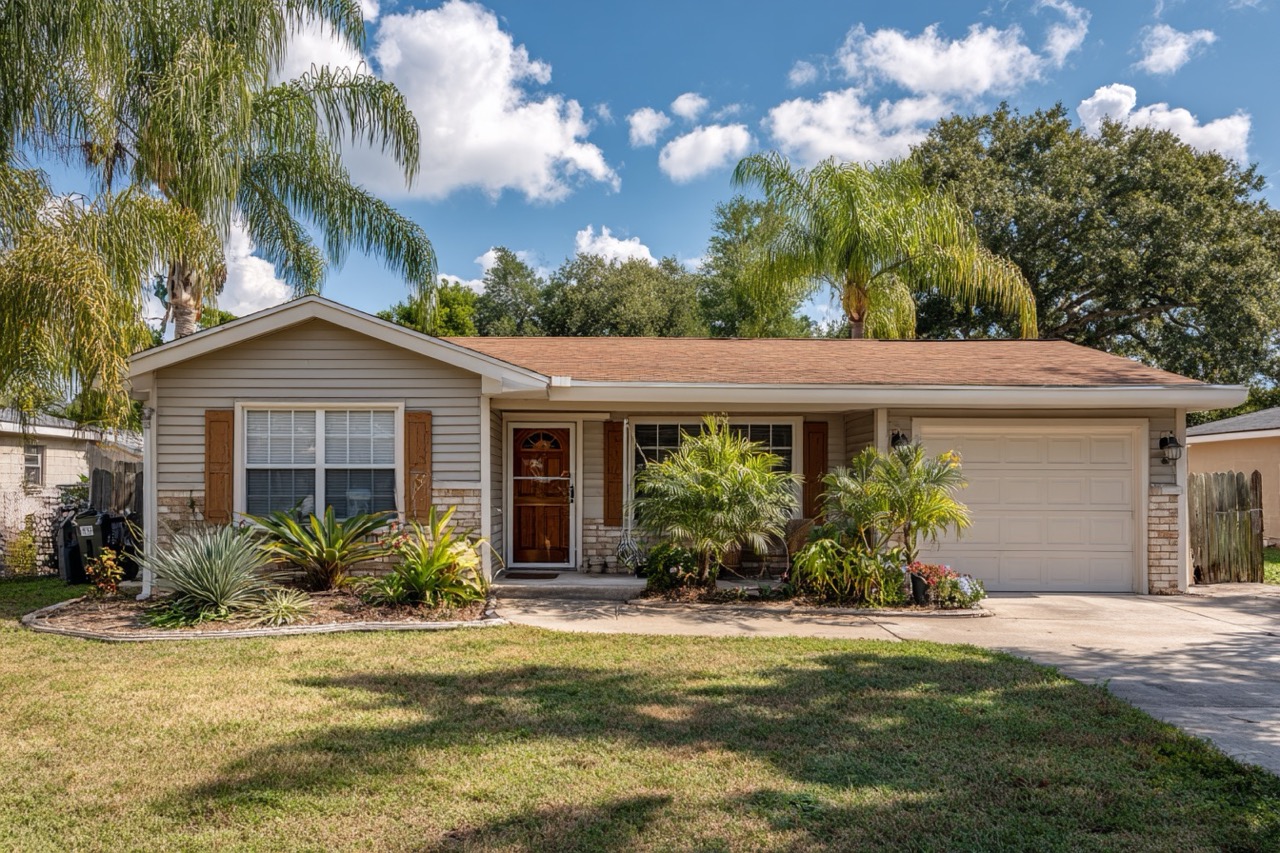 Inherited property for sale in Tampa Florida suburban neighborhood