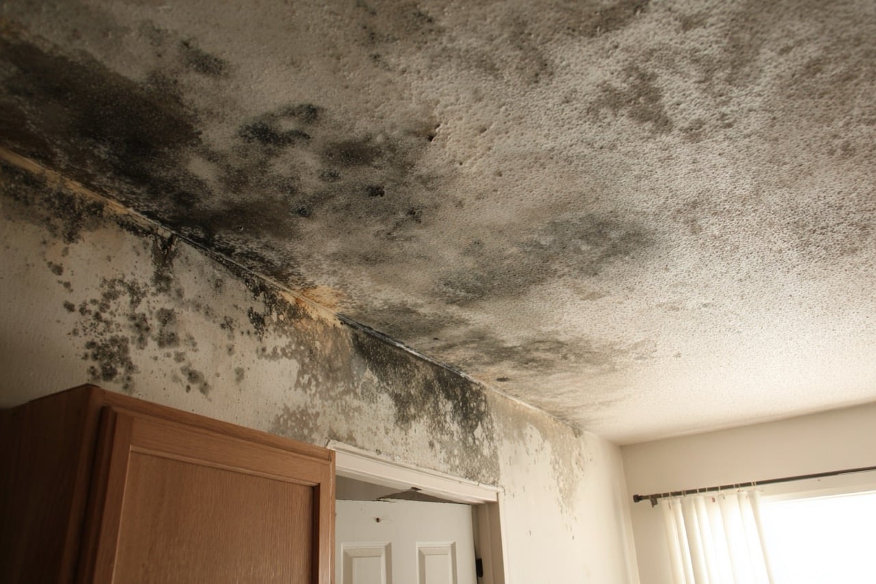 Mold damage in Tampa FL home after hurricane flooding and water damage