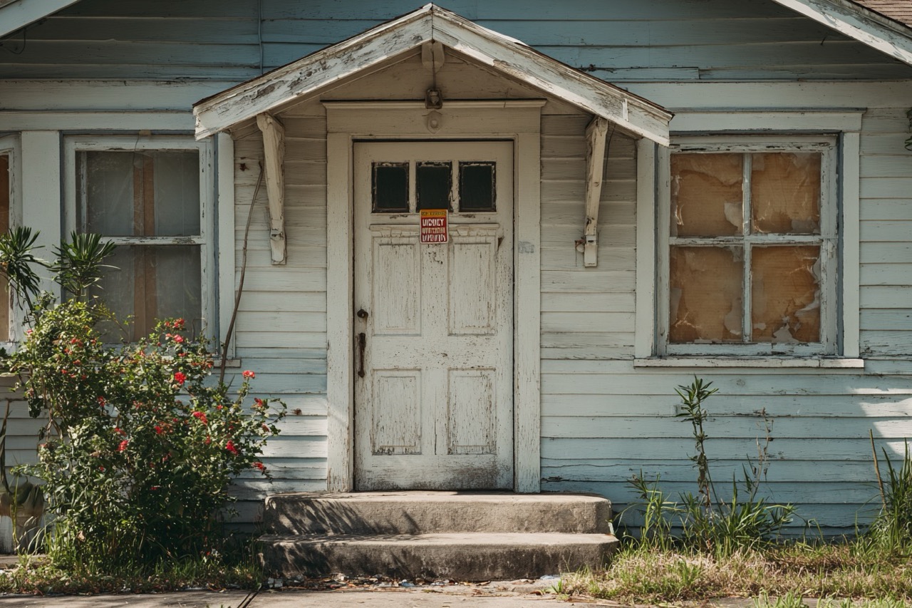 Tampa Florida property with code violation notices and structural issues